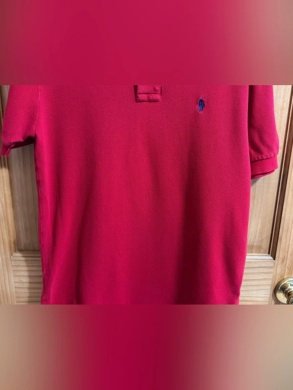 Polo by Ralph Lauren Men’s Red Classic Cotton Polo Shirt-S-EC